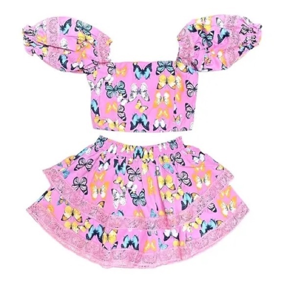 Buddy Love Girls Butterfly Two Piece Set Size 12 NWT - Picture 1 of 1